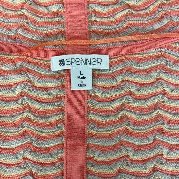 Spanner Women’s Cardigan Open Longline Short Sleeve Spring Multi Colour Large - Picture 7 of 11